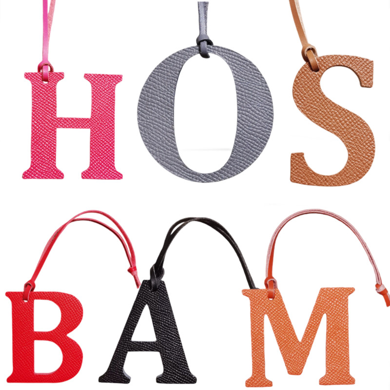 Monogram Keychain Leather - 도매 럭셔리 정품 천연 가죽 초기