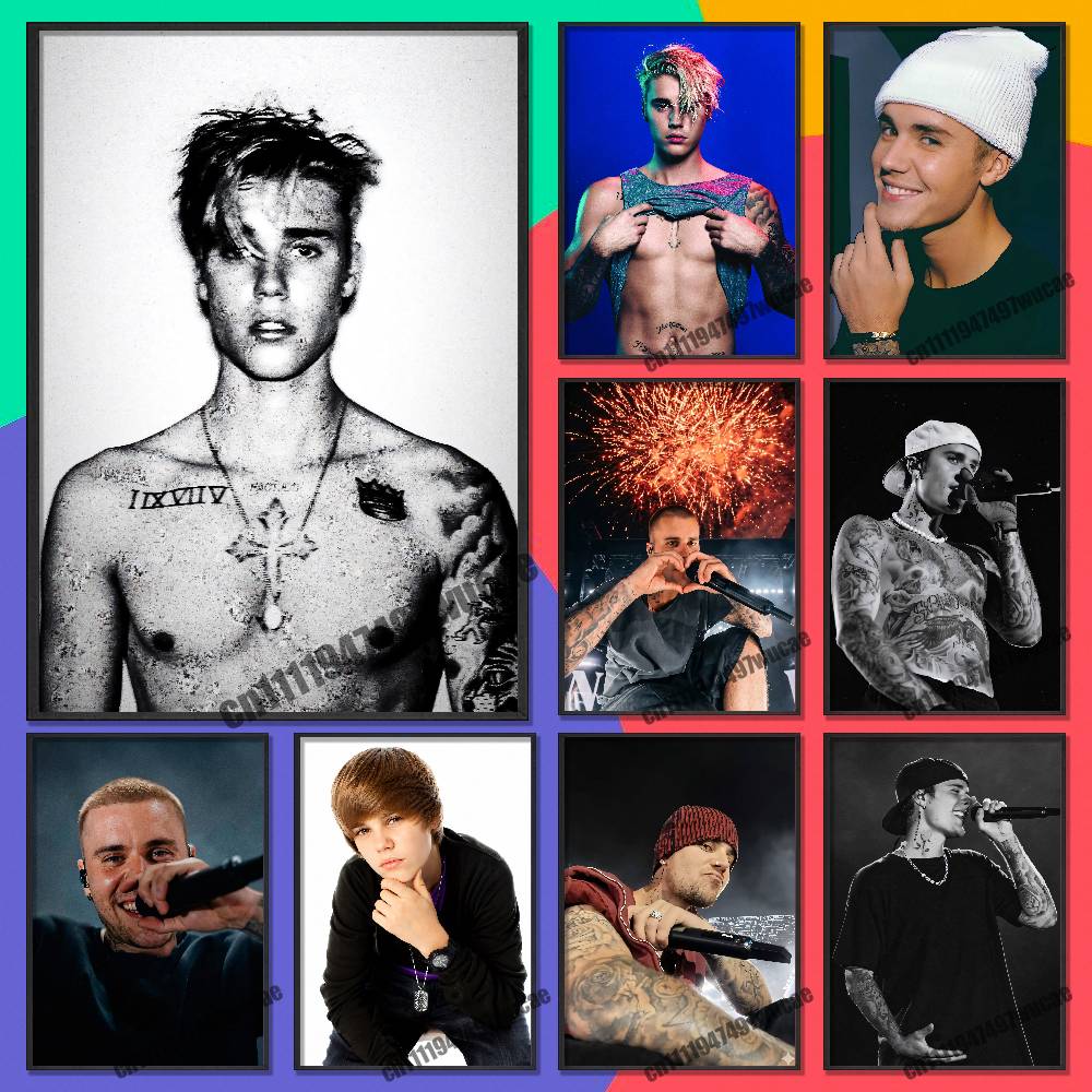 Custom Map Poster - J-Justin Singer B-Bieber 포스터 벽화 종이