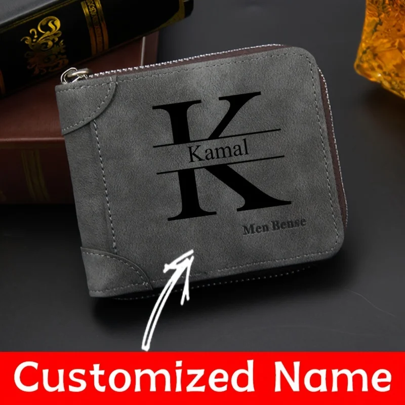Personalized Name Box - 맞춤형 이름 남성용 지갑 패션 반투명