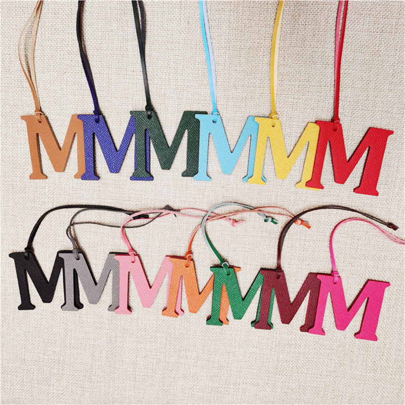Monogram Keychain Leather - XMESSUN 새로운 영어 문자 M 참