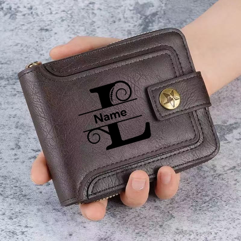 남성용 맞춤형 지갑 - 개인화된 인조 가죽 남성용 각인 - Personalized Name Box 리뷰 및 가격