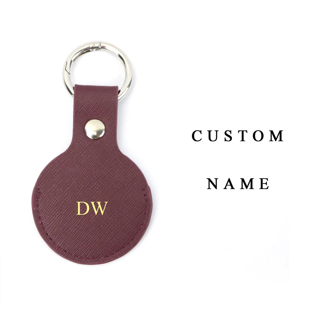 에어 태그 케이스에 대한 사용자 정의 골드 초기 문자  - Monogram Keychain Leather 리뷰 및 가격