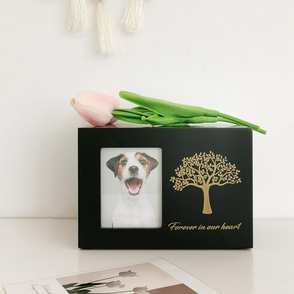 사진 액자가 있는 개 장례 화장 항아리, 나무 고양이  - Engraved Wood Frame 리뷰 및 가격