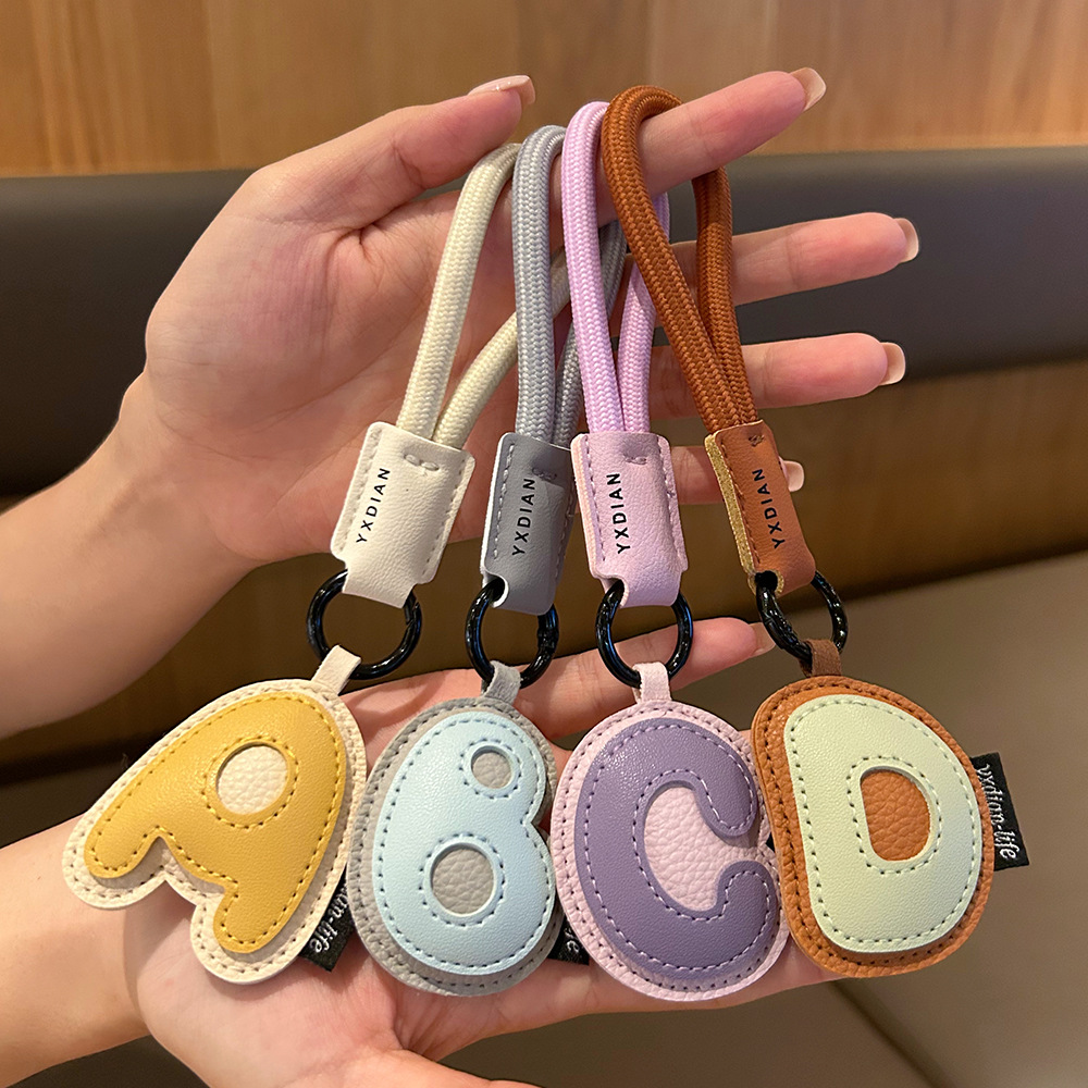 A~Z 가죽 이니셜 키체인 땋은 팔찌 펜던트 열쇠고리  - Monogram Keychain Leather 리뷰 및 가격