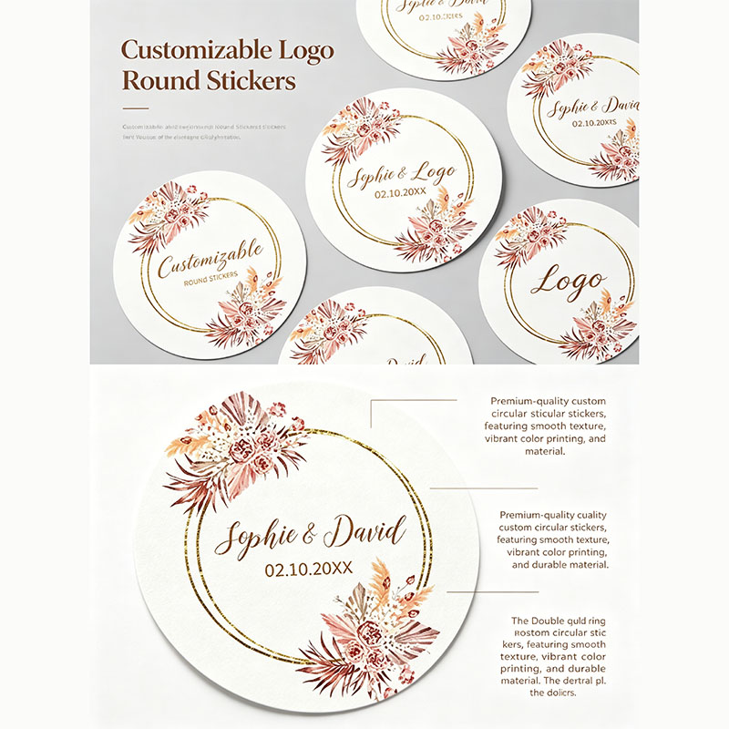 사용자 정의 이름 날짜 웨딩 스티커 Boho Dusty - Personalized Name Box 리뷰 및 가격