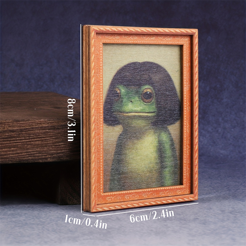 미니 나무 사진 프레임 개구리 냉장고 자석 재미있는 녹 - Engraved Wood Frame 리뷰 및 가격